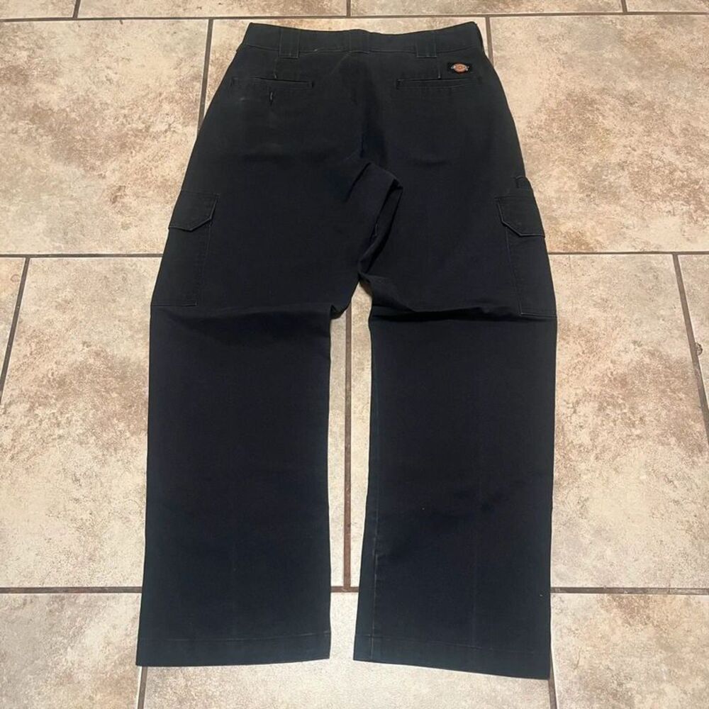 Dickies Black Relaxed Fit Cargo Pants Workwear Trousers size 33x29